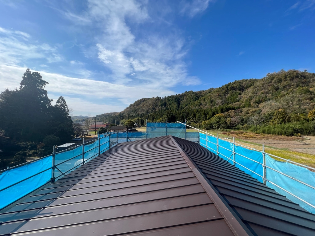 足場バラシを前に＠永原の家