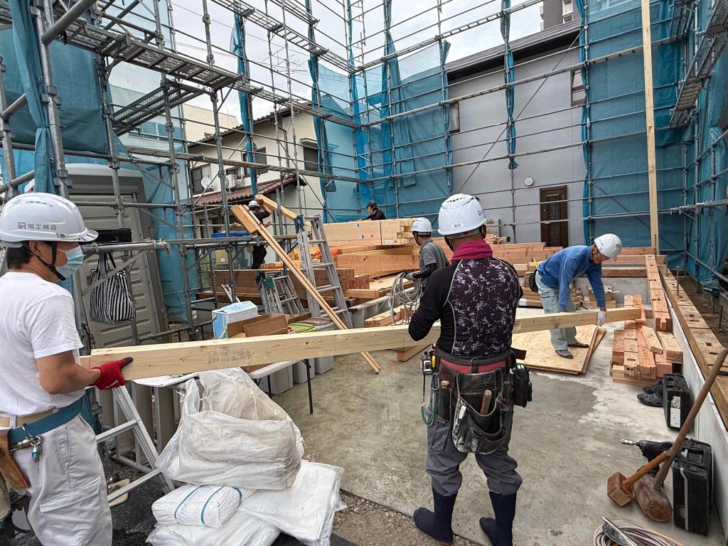 上棟しました-1。＠庚午の家