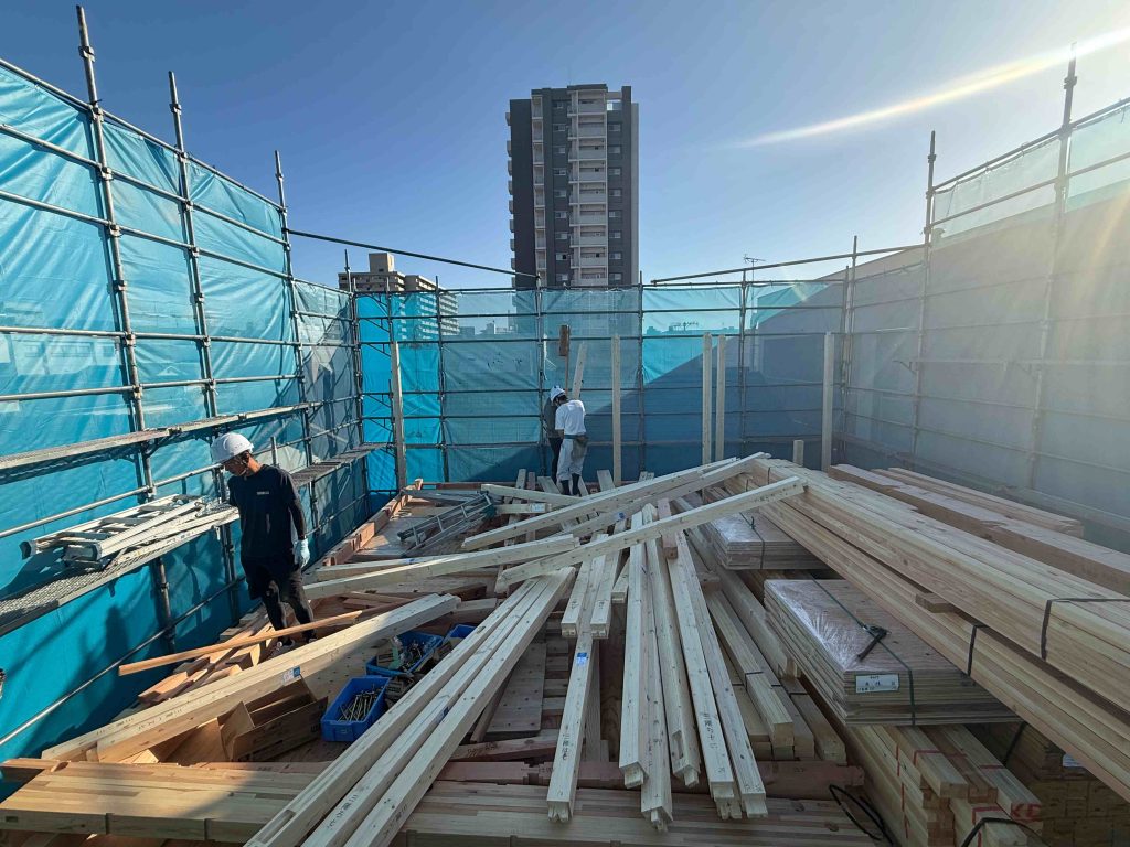 上棟しました-2。＠庚午の家