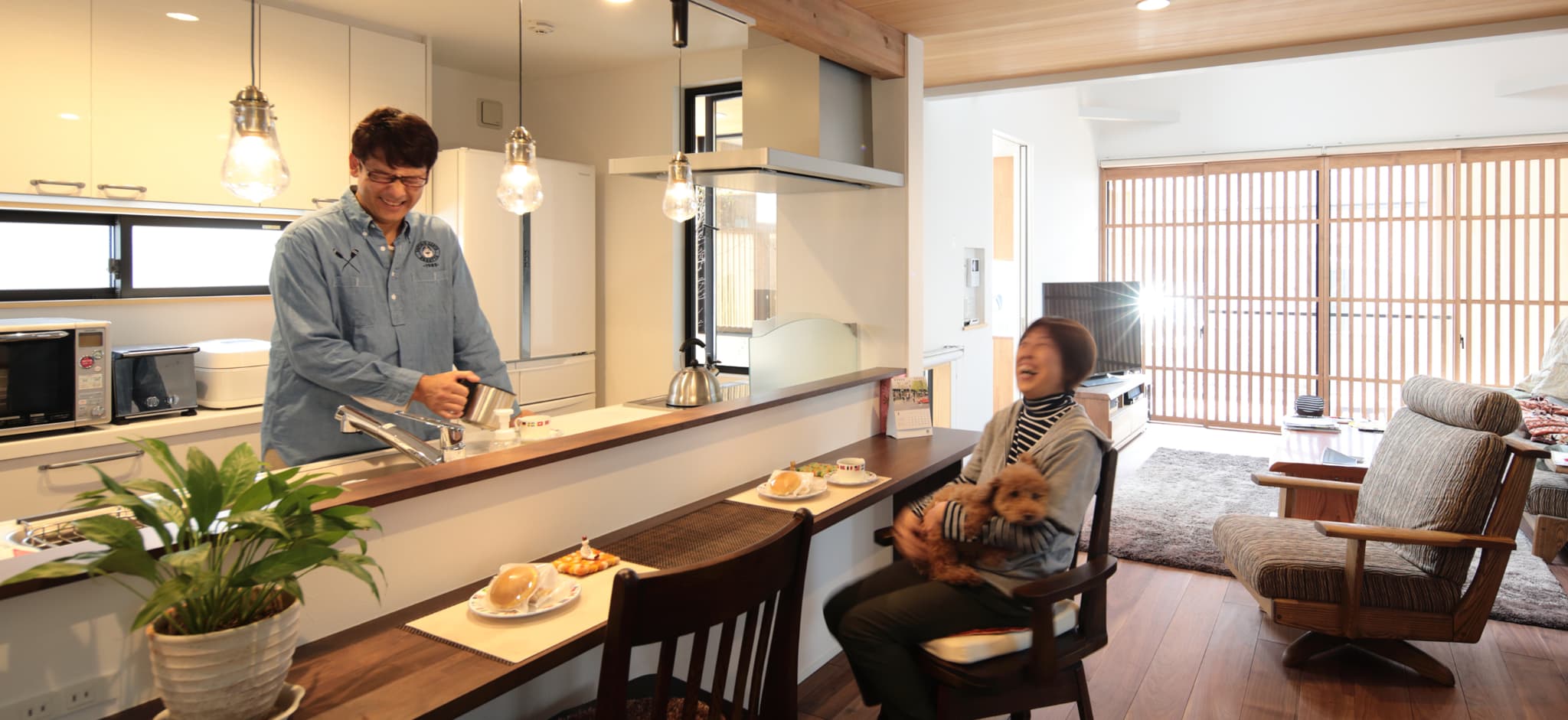 別荘にいるように、いるだけで楽しい家